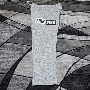 VS PINK 2015 OVERSIZED WIDE-LEG LOGO SWEATPANTS